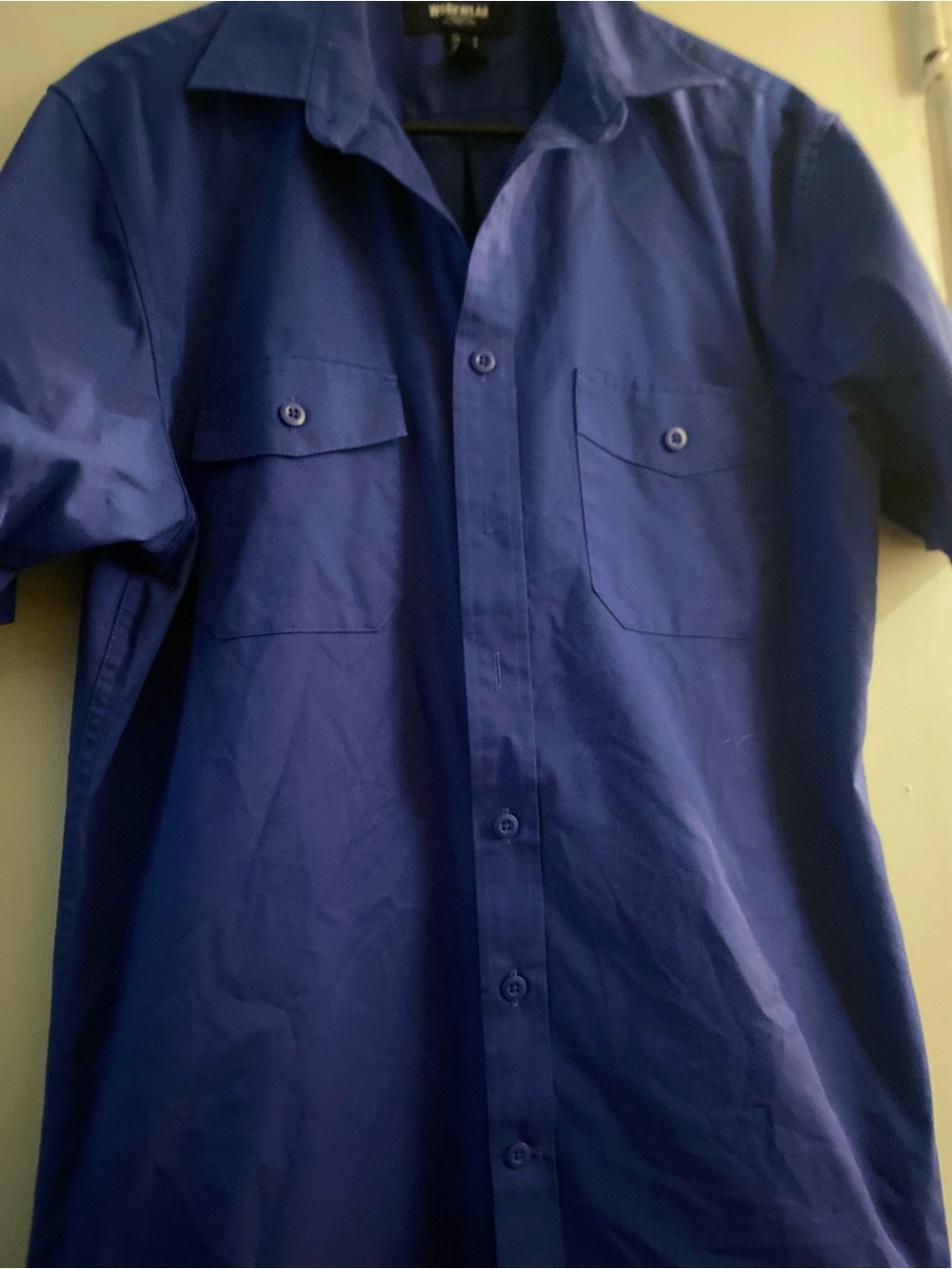 Lands' End Short-Sleeve Shirt Jacket — Royal Blue